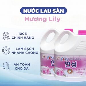 Lau sàn Foxy hữu cơ diệt khuẩn chiết xuất từ hương hoa Lily 3,6 Lít