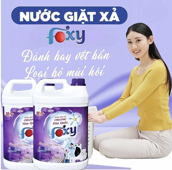 Nước giặt sinh học Foxy hương nước hoa 5 Lít