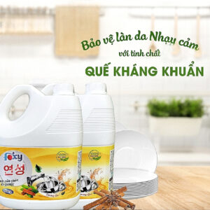 Rửa bát Foxy hữu cơ chiết xuất tinh dầu quế 3,6 Lít