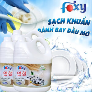 Rửa bát Foxy hữu cơ chiết xuất từ sữa gạo 3,6 Lít