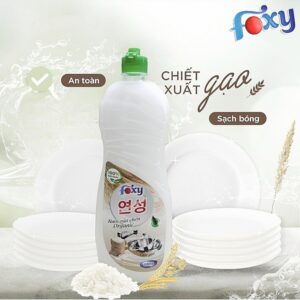 Rửa bát Foxy hữu cơ chiết xuất từ sữa gạo 800ml