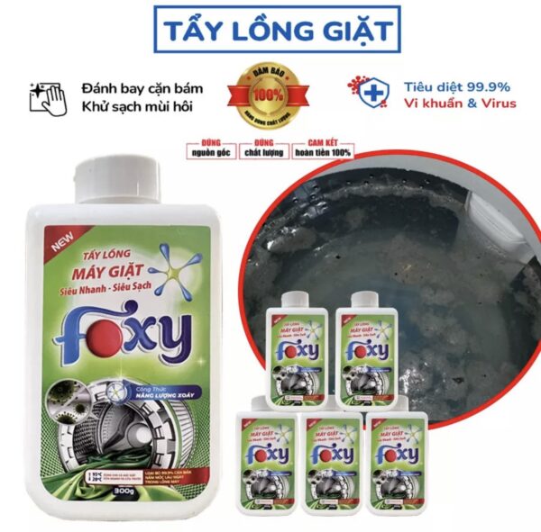 Tẩy lồng máy giặt Foxy hàng sinh học 300g